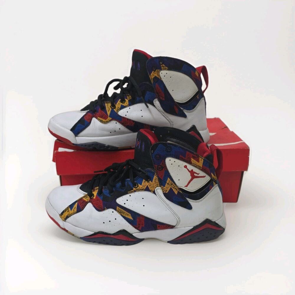Nike Air Jordan 7 Retro Nothing But Net Sweater White Sneakers w/ Box Size 8.5